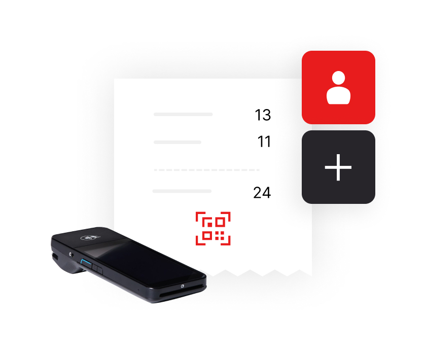 Payment terminal with QR code receipt: Streamlined checkout experience