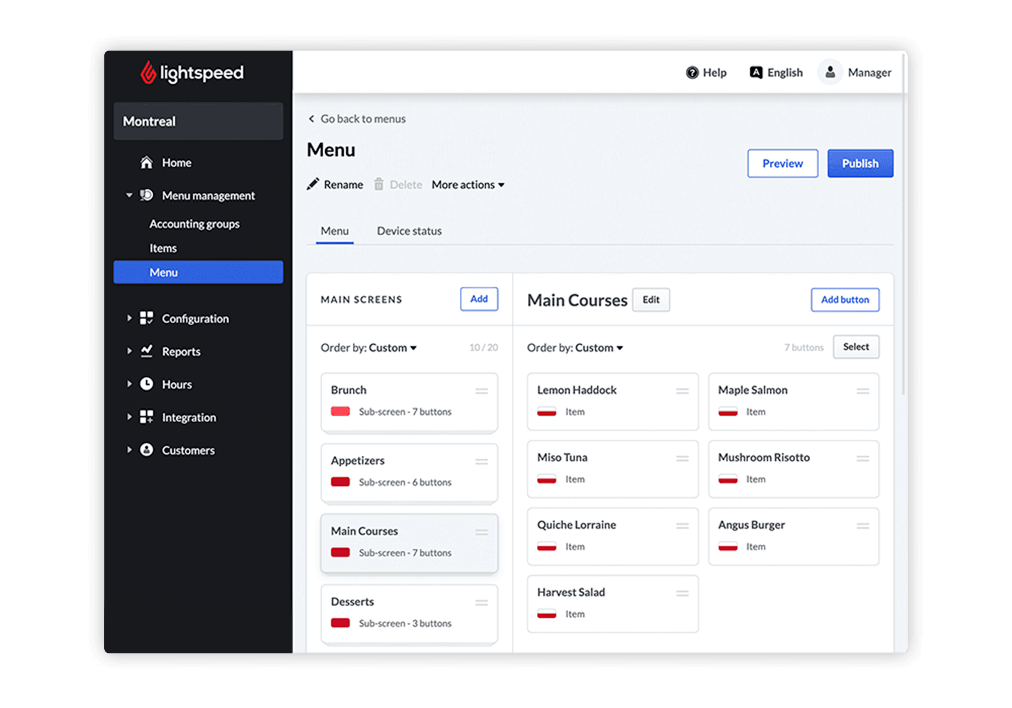 restaurant management system