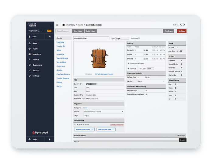 Lightspeed pos for your retailers that love their quickbooks for mac free