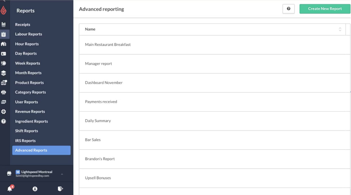 lightspeed onsite advanced reporting