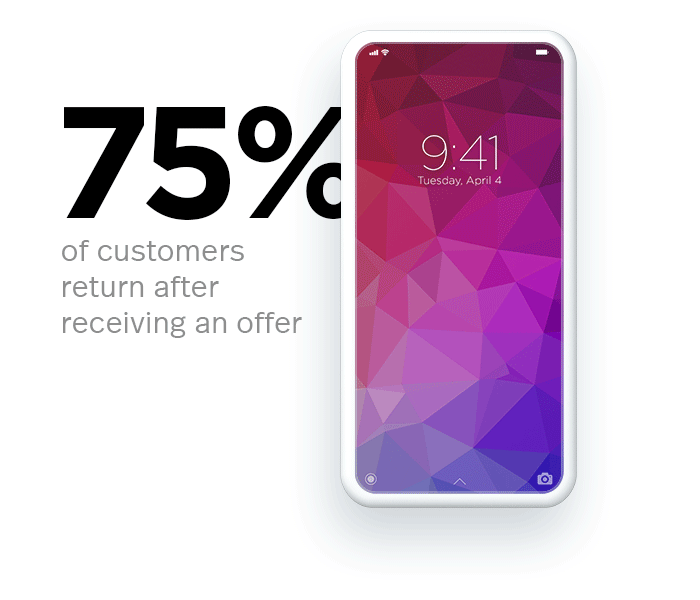 Mobile phone receiving a text offer | Lightspeed Loyalty | Lightspeed Restaurant