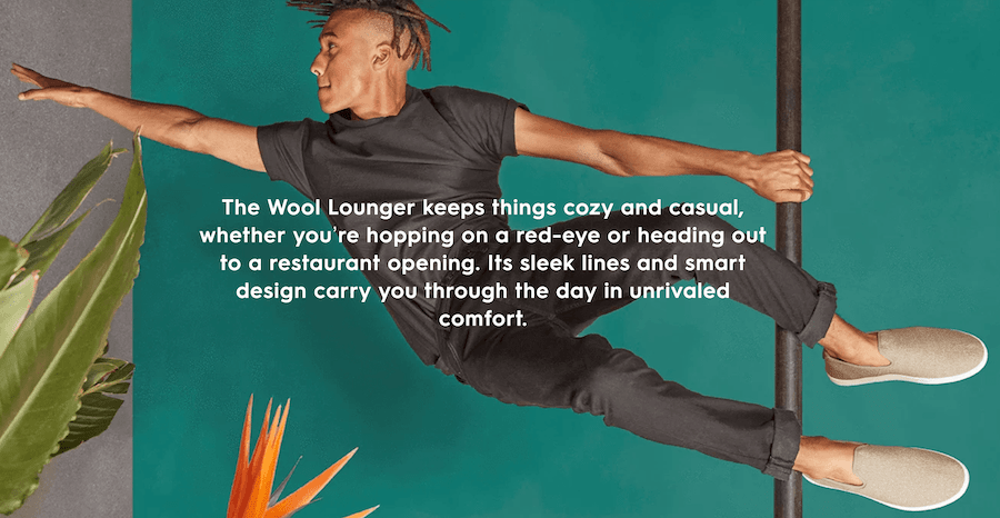 Allbirds Wool Lounger shoe has a unique value proposition that differentiates it from their other products. 