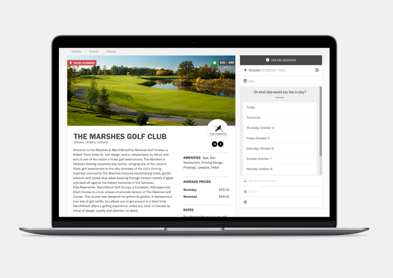 Het strand Naar tuin Online Tee Time Scheduling Software with Chronogolf by Lightspeed