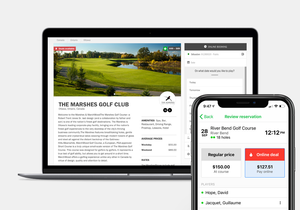 Het strand Naar tuin Online Tee Time Scheduling Software with Chronogolf by Lightspeed