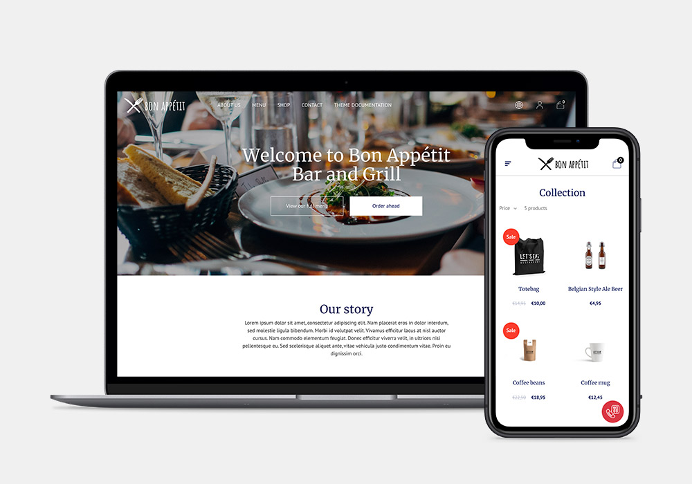 Make the best impression with a professionally designed website theme built for restaurants.