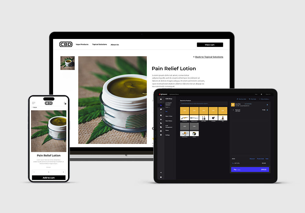 iPhone and iPad with retail interface