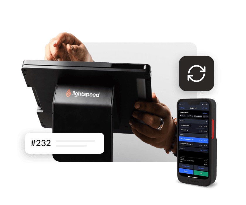 Lightspeed POS and iPhone, sync icon