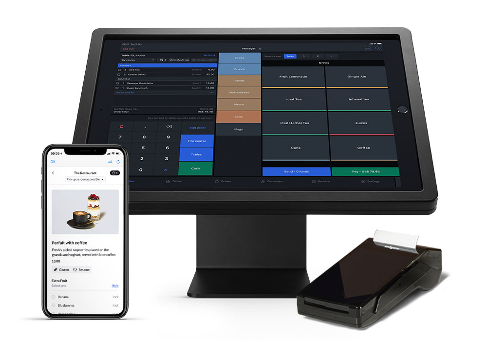 Lightspeed Restaurant order screen for iPad and Mobile