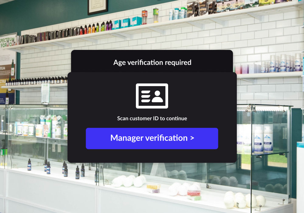 Age verification pop-up for your cannabis POS
