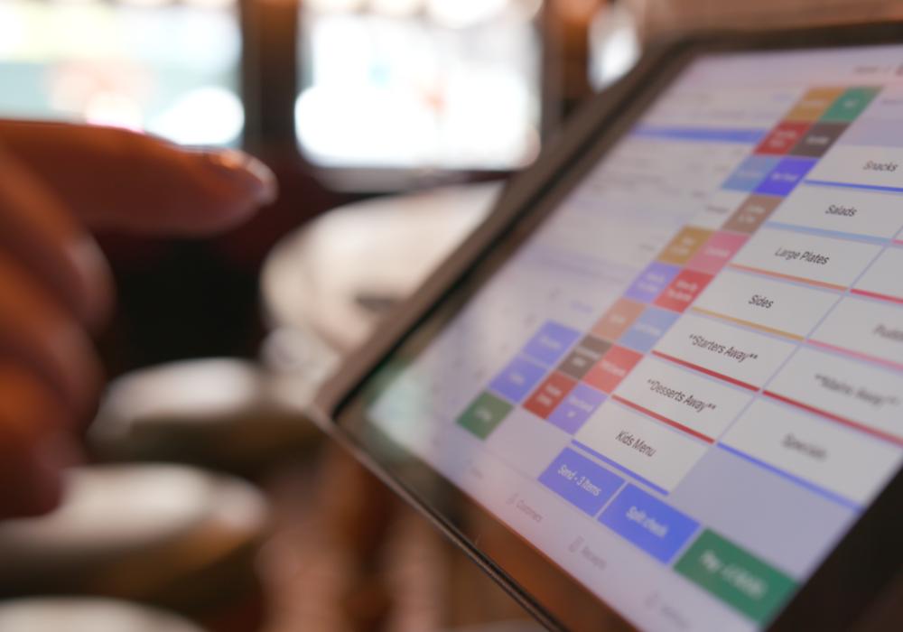 A Lightspeed ePOS screen displaying menu items