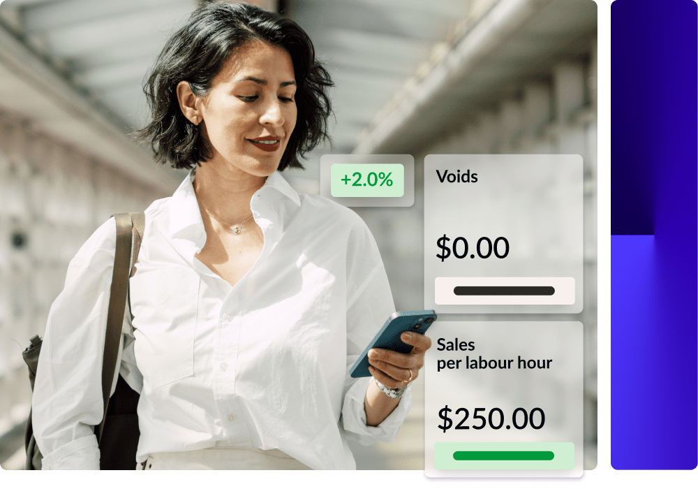 Woman checking phone