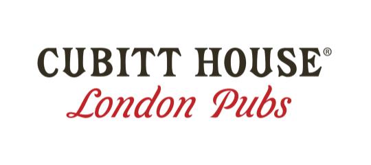 A black and red logo with the words Cubitt House London Pubs