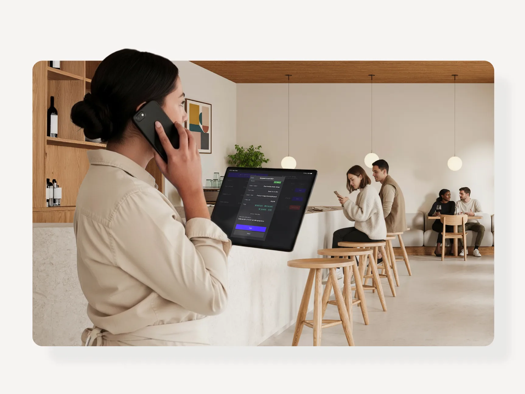 Lightspeed Reservations feature displayed on the POS.
