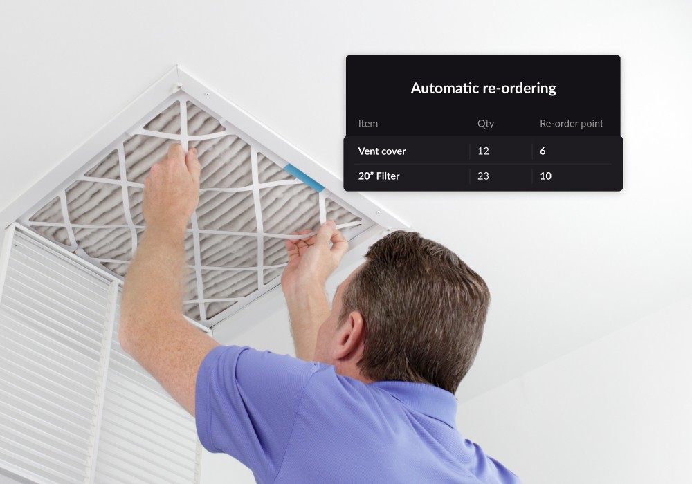 Person installing HVAC.