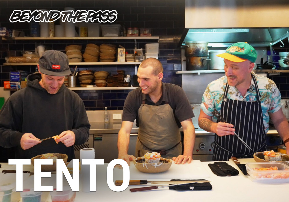 Beyond The Pass, 3 chefs cooking in a kitchen at TenTo